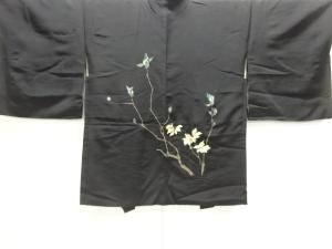 枝花模様刺繍絵羽織
